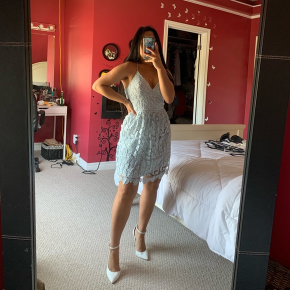 *SOLD* 🦋2/$50🦋 Baby Blue Lace Hollister Dress - Picture 1 of 2